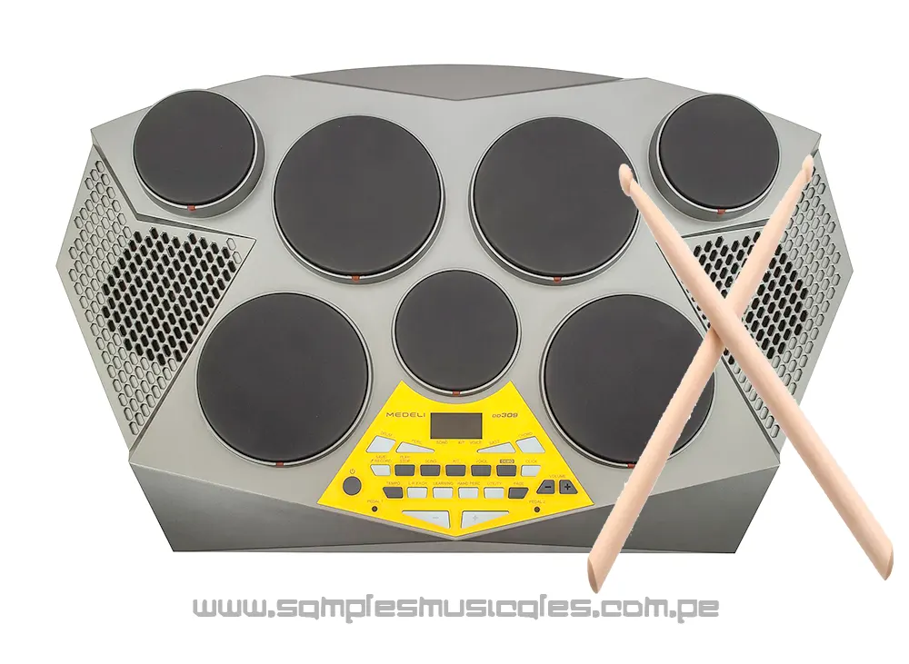 BATERIA ELECTRONICA DIGITAL 2 PEDALES PAR DE BAQUETAS TRASFORMADOR MEDELI DD309 - Imagen 2