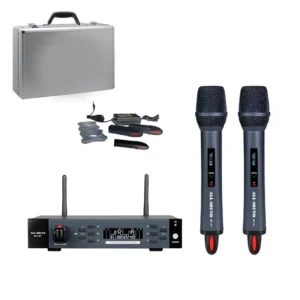 MICROFONO PROFESIONAL INALAMBRICO  UHF CON ESTACION DE CARGA MULTIFRECUENCIA 50 MTR MTLN7